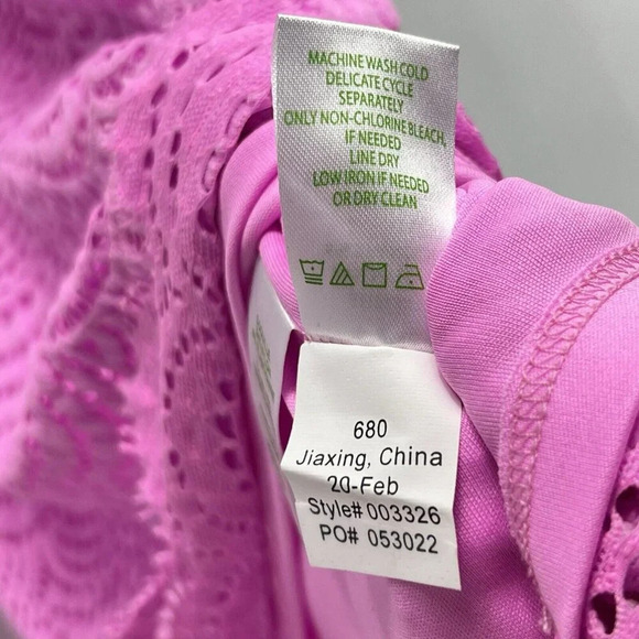 Lilly Pulitzer Lexa Dress Lilac Rose Scalloped Shell Lace Size XL NWT $198 - Picture 7 of 12
